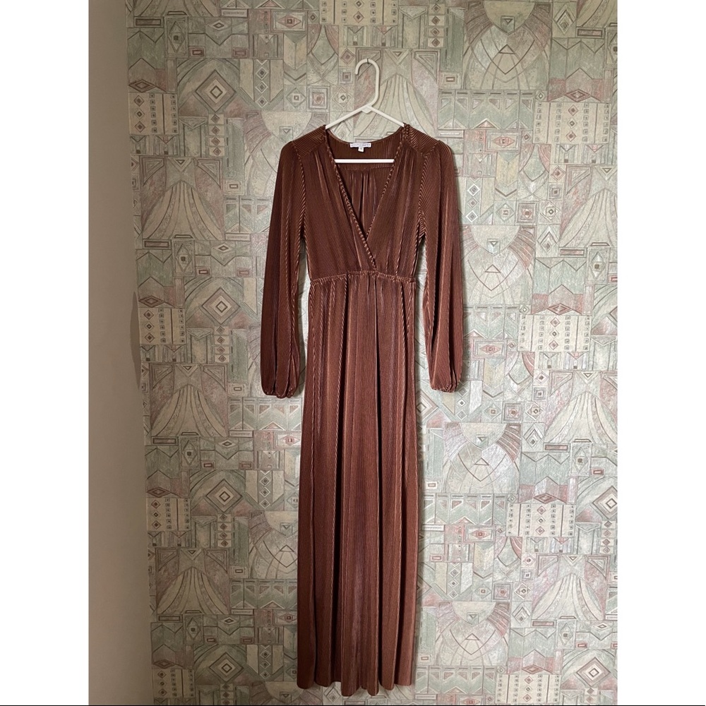 Baltic Born Venus brown pleated maxi. Size small.